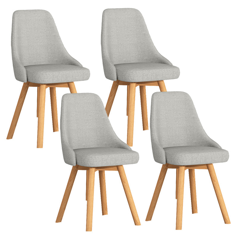 Solid Wood Dining Chair Modern Style Side Chair for Dining Room Gray-White 4 Piece Set Clearhalo 'Dining Chairs' 'Dining Tables & Seating' 'dining_chair' 'furn' 'furn_dining_chair' 'Furniture' 'Kitchen & Dining Furniture' 7144117