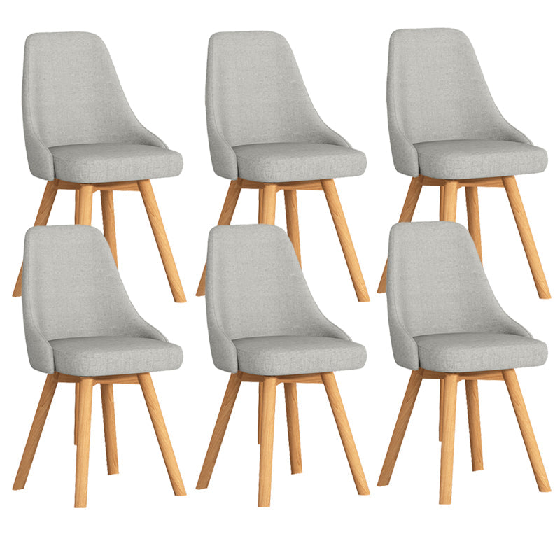 Solid Wood Dining Chair Modern Style Side Chair for Dining Room Gray-White 6 Piece Set Clearhalo 'Dining Chairs' 'Dining Tables & Seating' 'dining_chair' 'furn' 'furn_dining_chair' 'Furniture' 'Kitchen & Dining Furniture' 7144118