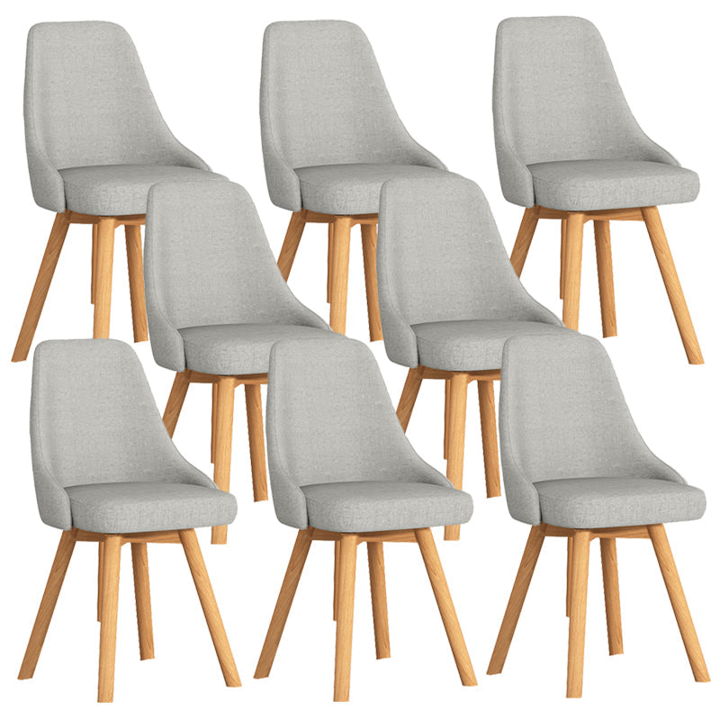 Solid Wood Dining Chair Modern Style Side Chair for Dining Room Gray-White 8 Piece Set Clearhalo 'Dining Chairs' 'Dining Tables & Seating' 'dining_chair' 'furn' 'furn_dining_chair' 'Furniture' 'Kitchen & Dining Furniture' 7144119