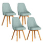 Solid Wood Dining Chair Modern Style Side Chair for Dining Room Turquoise 4 Piece Set Clearhalo 'Dining Chairs' 'Dining Tables & Seating' 'dining_chair' 'furn' 'furn_dining_chair' 'Furniture' 'Kitchen & Dining Furniture' 7144122