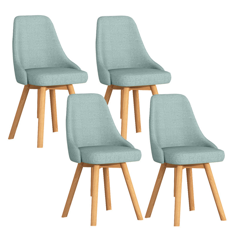 Solid Wood Dining Chair Modern Style Side Chair for Dining Room Turquoise 4 Piece Set Clearhalo 'Dining Chairs' 'Dining Tables & Seating' 'dining_chair' 'furn' 'furn_dining_chair' 'Furniture' 'Kitchen & Dining Furniture' 7144122