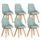 Solid Wood Dining Chair Modern Style Side Chair for Dining Room Turquoise 6 Piece Set Clearhalo 'Dining Chairs' 'Dining Tables & Seating' 'dining_chair' 'furn' 'furn_dining_chair' 'Furniture' 'Kitchen & Dining Furniture' 7144123