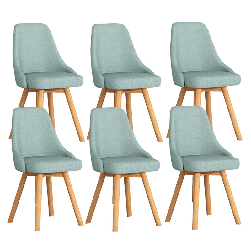 Solid Wood Dining Chair Modern Style Side Chair for Dining Room Turquoise 6 Piece Set Clearhalo 'Dining Chairs' 'Dining Tables & Seating' 'dining_chair' 'furn' 'furn_dining_chair' 'Furniture' 'Kitchen & Dining Furniture' 7144123