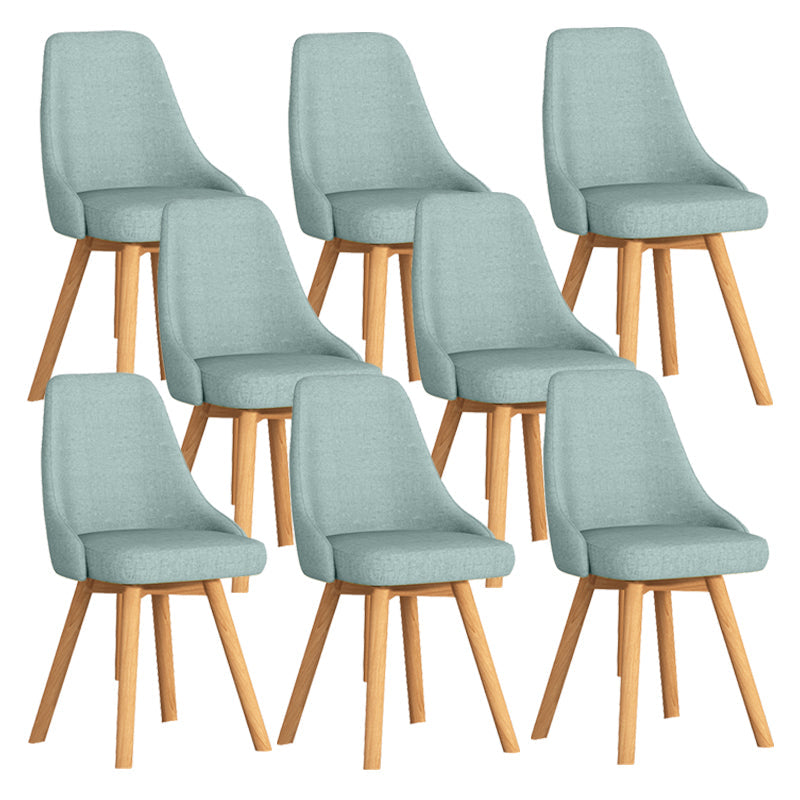 Solid Wood Dining Chair Modern Style Side Chair for Dining Room Turquoise 8 Piece Set Clearhalo 'Dining Chairs' 'Dining Tables & Seating' 'dining_chair' 'furn' 'furn_dining_chair' 'Furniture' 'Kitchen & Dining Furniture' 7144124
