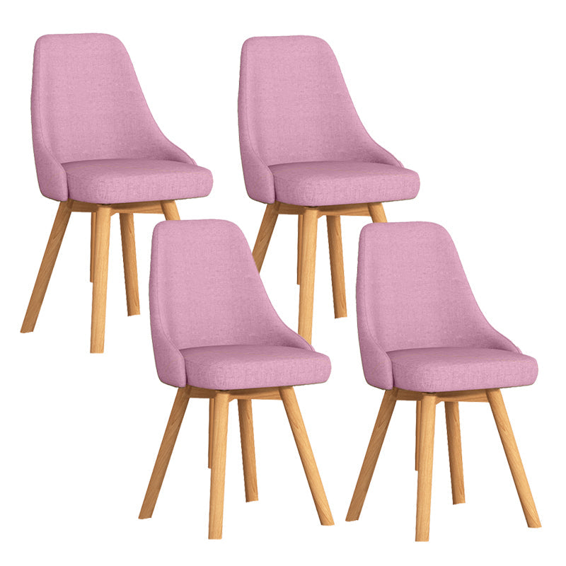 Solid Wood Dining Chair Modern Style Side Chair for Dining Room Rose Bloom 4 Piece Set Clearhalo 'Dining Chairs' 'Dining Tables & Seating' 'dining_chair' 'furn' 'furn_dining_chair' 'Furniture' 'Kitchen & Dining Furniture' 7144132