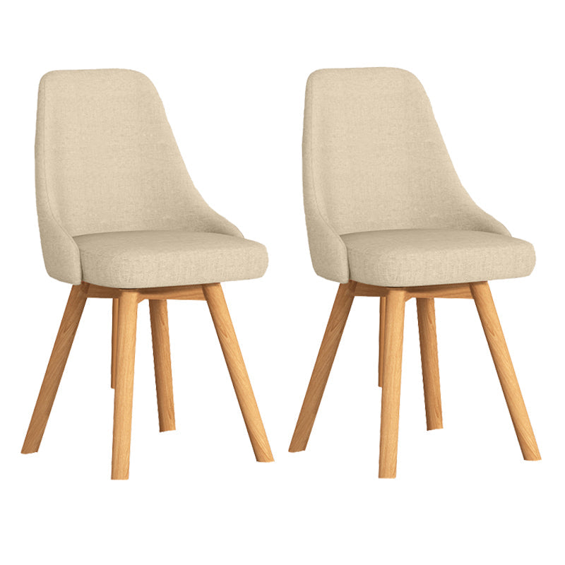 Solid Wood Dining Chair Modern Style Side Chair for Dining Room Off-White 2 Piece Set Clearhalo 'Dining Chairs' 'Dining Tables & Seating' 'dining_chair' 'furn' 'furn_dining_chair' 'Furniture' 'Kitchen & Dining Furniture' 7144136
