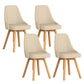 Solid Wood Dining Chair Modern Style Side Chair for Dining Room Off-White 4 Piece Set Clearhalo 'Dining Chairs' 'Dining Tables & Seating' 'dining_chair' 'furn' 'furn_dining_chair' 'Furniture' 'Kitchen & Dining Furniture' 7144137