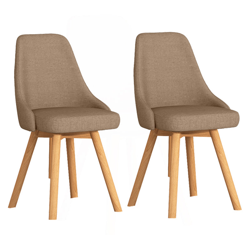Solid Wood Dining Chair Modern Style Side Chair for Dining Room Khaki 2 Piece Set Clearhalo 'Dining Chairs' 'Dining Tables & Seating' 'dining_chair' 'furn' 'furn_dining_chair' 'Furniture' 'Kitchen & Dining Furniture' 7144140