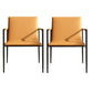 Industrial Upholstered Arm Chair Metal Legs Parsons Dining Chair Orange 2 Piece Set Clearhalo 'Dining Chairs' 'Dining Tables & Seating' 'dining_chair' 'furn' 'furn_dining_chair' 'Furniture' 'Kitchen & Dining Furniture' 7144147