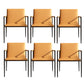 Industrial Upholstered Arm Chair Metal Legs Parsons Dining Chair Orange 6 Piece Set Clearhalo 'Dining Chairs' 'Dining Tables & Seating' 'dining_chair' 'furn' 'furn_dining_chair' 'Furniture' 'Kitchen & Dining Furniture' 7144151