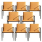 Industrial Upholstered Arm Chair Metal Legs Parsons Dining Chair Orange 8 Piece Set Clearhalo 'Dining Chairs' 'Dining Tables & Seating' 'dining_chair' 'furn' 'furn_dining_chair' 'Furniture' 'Kitchen & Dining Furniture' 7144154