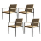 Industrial Upholstered Arm Chair Metal Legs Parsons Dining Chair Cream Gray 4 Piece Set Clearhalo 'Dining Chairs' 'Dining Tables & Seating' 'dining_chair' 'furn' 'furn_dining_chair' 'Furniture' 'Kitchen & Dining Furniture' 7144157