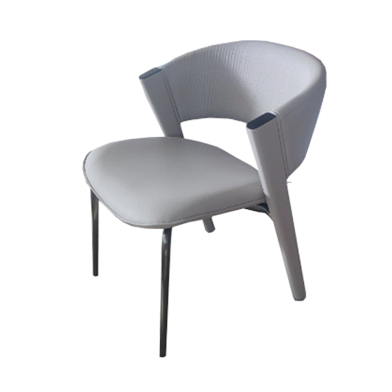 ダイニングルームグラムサイドチェアメタルレッグオープンバックダイニングアームレスチェア