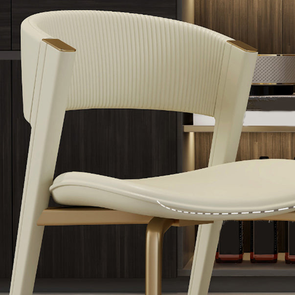 ダイニングルームグラムサイドチェアメタルレッグオープンバックダイニングアームレスチェア