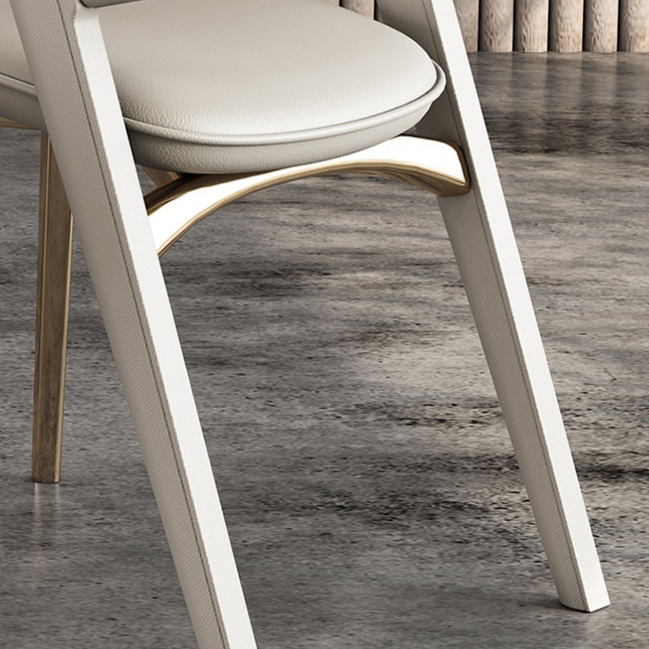 ダイニングルームグラムサイドチェアメタルレッグオープンバックダイニングアームレスチェア