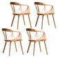 Contemporary Arm Dining Chair Dining Room Solid Wood Dining Chair Natural 4 Piece Set Clearhalo 'Dining Chairs' 'Dining Tables & Seating' 'dining_chair' 'furn' 'furn_dining_chair' 'Furniture' 'Kitchen & Dining Furniture' 7144182