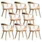 Contemporary Arm Dining Chair Dining Room Solid Wood Dining Chair Natural 8 Piece Set Clearhalo 'Dining Chairs' 'Dining Tables & Seating' 'dining_chair' 'furn' 'furn_dining_chair' 'Furniture' 'Kitchen & Dining Furniture' 7144186