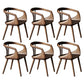 Contemporary Arm Dining Chair Dining Room Solid Wood Dining Chair Nut-Brown 6 Piece Set Clearhalo 'Dining Chairs' 'Dining Tables & Seating' 'dining_chair' 'furn' 'furn_dining_chair' 'Furniture' 'Kitchen & Dining Furniture' 7144193