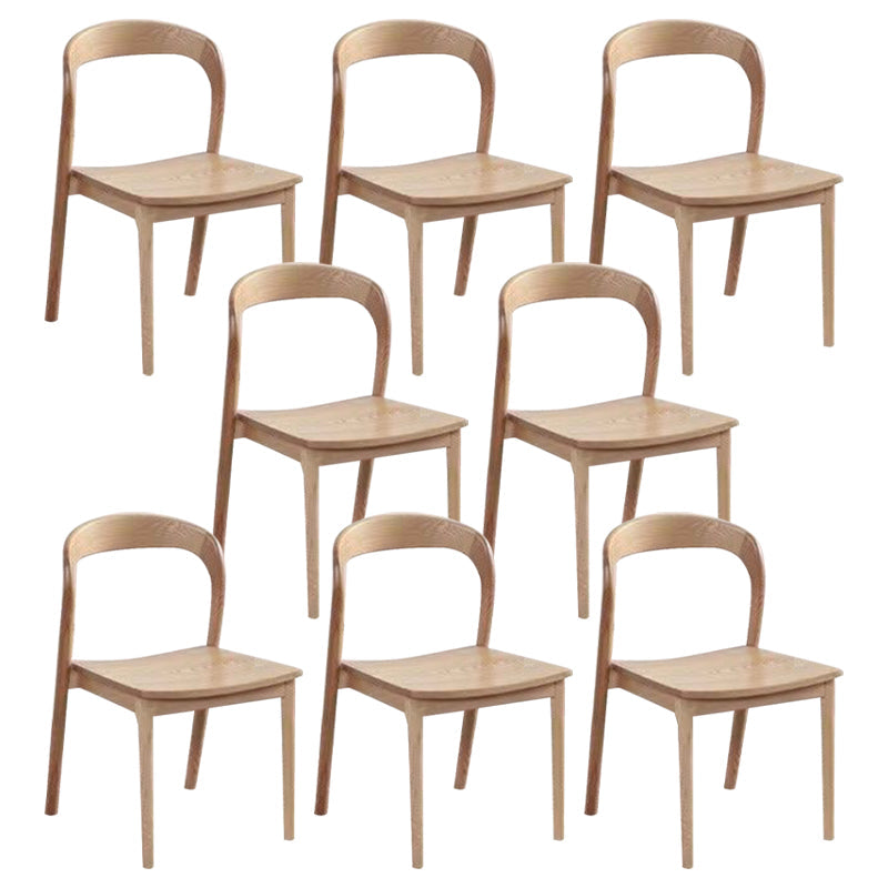 Esszimmer zeitgenössischer armloser Stuhl Masster Holz Essstuhl