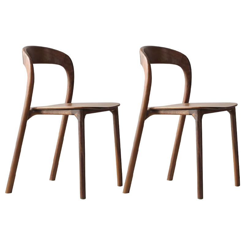 Esszimmer zeitgenössischer armloser Stuhl Masster Holz Essstuhl