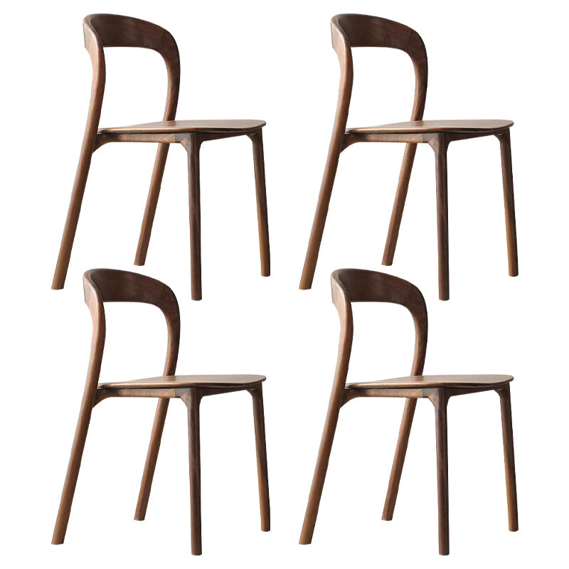 Esszimmer zeitgenössischer armloser Stuhl Masster Holz Essstuhl