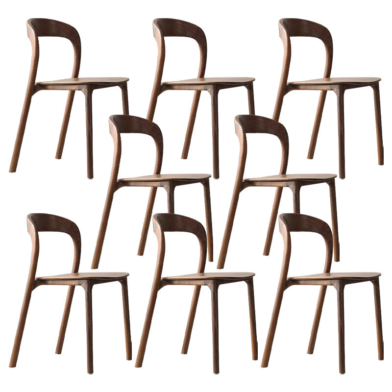 Esszimmer zeitgenössischer armloser Stuhl Masster Holz Essstuhl