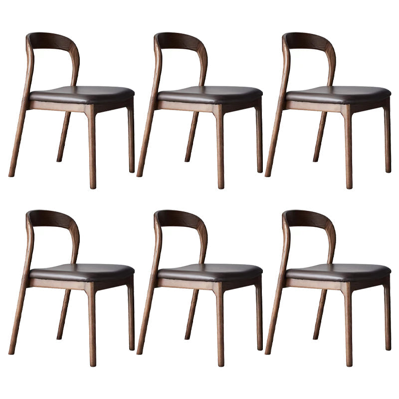 Esszimmer zeitgenössischer armloser Stuhl Masster Holz Essstuhl