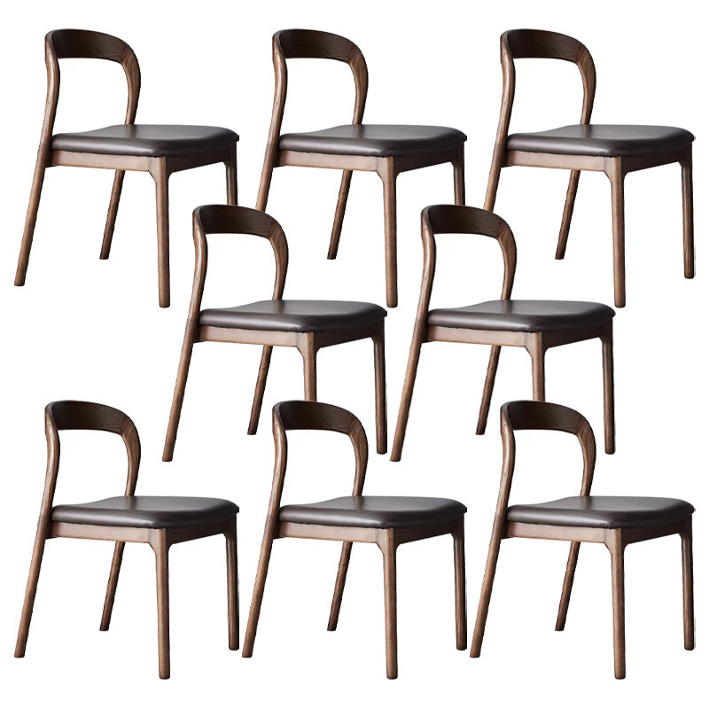 Esszimmer zeitgenössischer armloser Stuhl Masster Holz Essstuhl