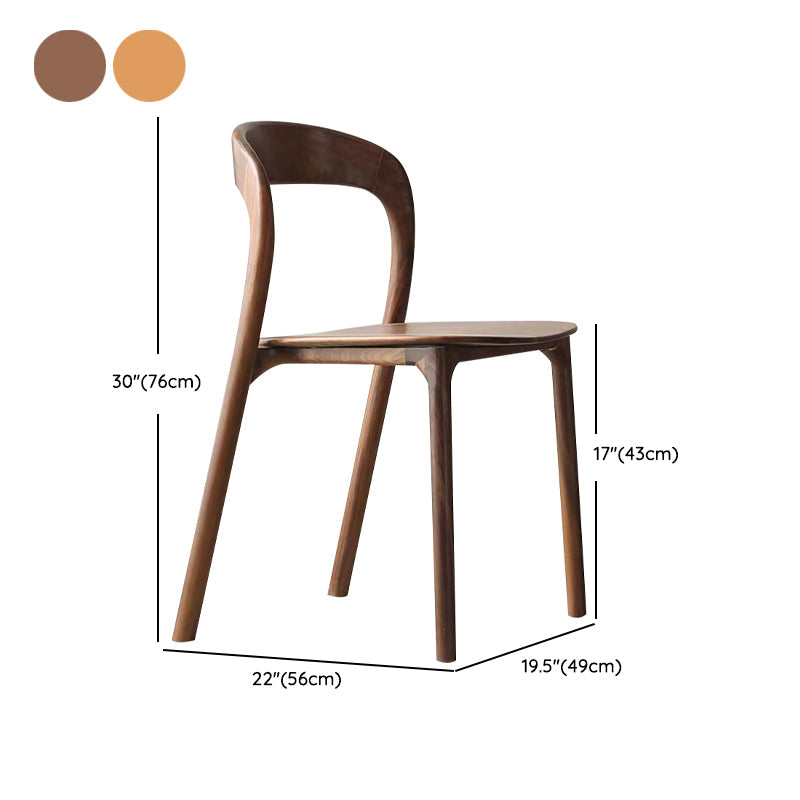 Esszimmer zeitgenössischer armloser Stuhl Masster Holz Essstuhl