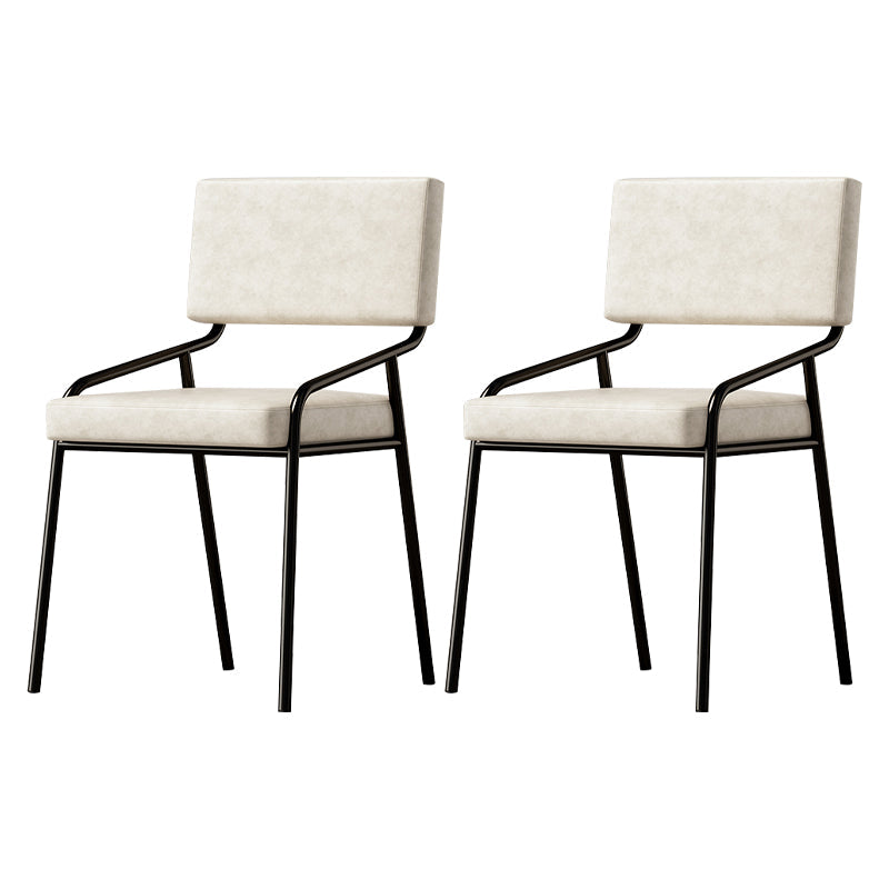 Sillas de comedor de cuero PU silla de brazo de brazo trasero de estilo industrial para comedor