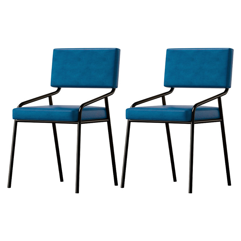 Sillas de comedor de cuero PU silla de brazo de brazo trasero de estilo industrial para comedor