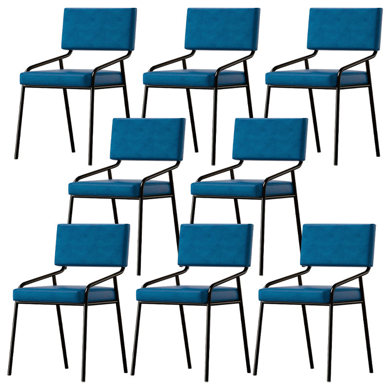 Sillas de comedor de cuero PU silla de brazo de brazo trasero de estilo industrial para comedor