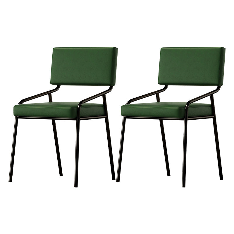 Sillas de comedor de cuero PU silla de brazo de brazo trasero de estilo industrial para comedor