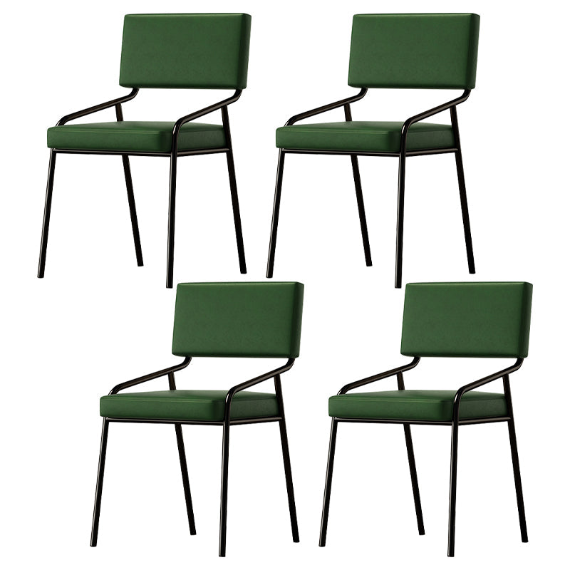 Sillas de comedor de cuero PU silla de brazo de brazo trasero de estilo industrial para comedor