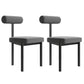Upholstered Armless Dining Chairs Nordic Style Low Back Side Chair for Dining Room