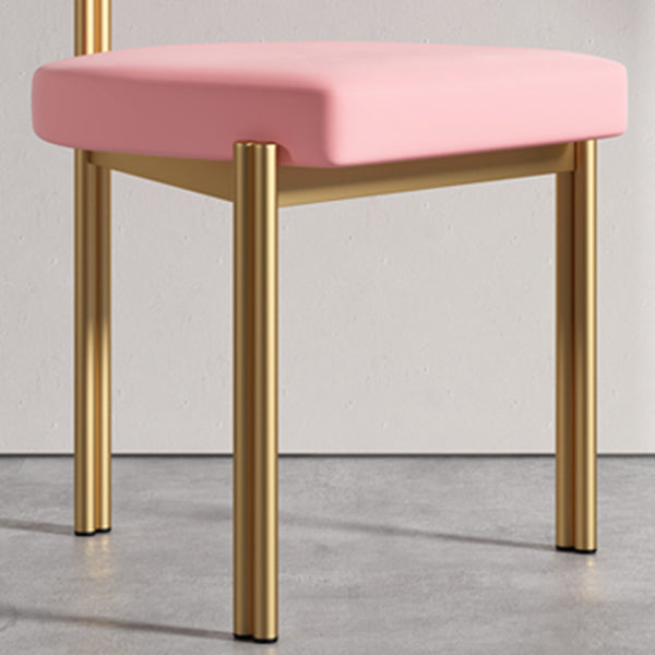 Upholstered Armless Dining Chairs Nordic Style Low Back Side Chair for Dining Room