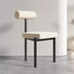 Upholstered Armless Dining Chairs Nordic Style Low Back Side Chair for Dining Room