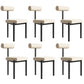 Upholstered Armless Dining Chairs Nordic Style Low Back Side Chair for Dining Room