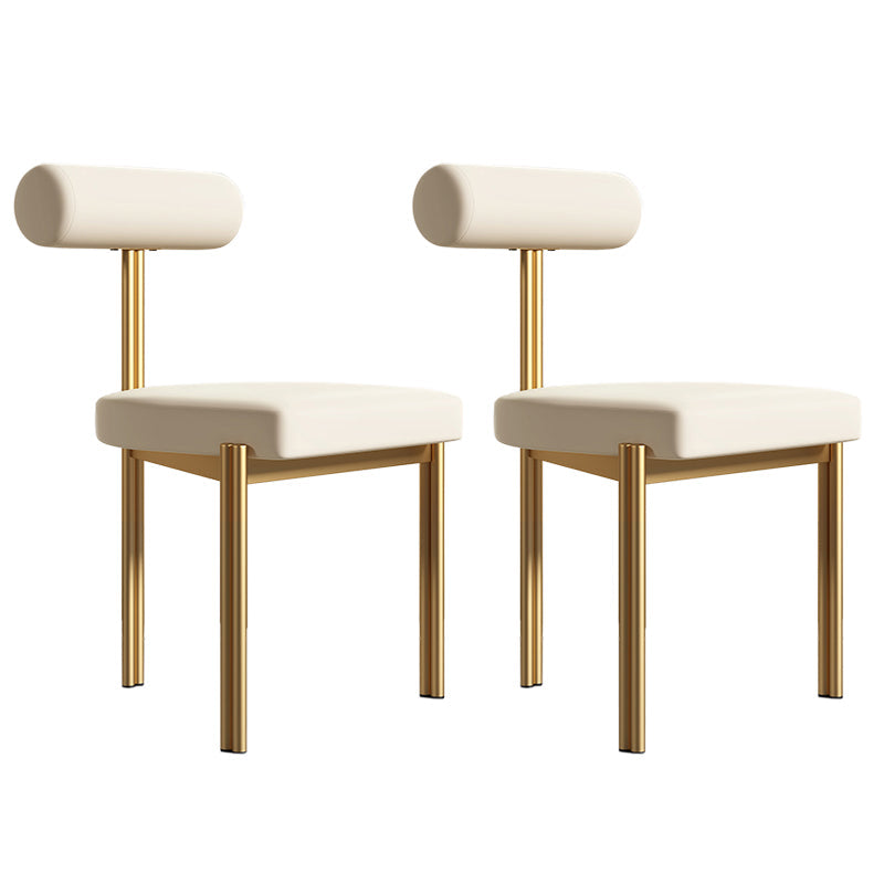 Upholstered Armless Dining Chairs Nordic Style Low Back Side Chair for Dining Room