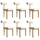Upholstered Armless Dining Chairs Nordic Style Low Back Side Chair for Dining Room