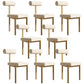 Upholstered Armless Dining Chairs Nordic Style Low Back Side Chair for Dining Room