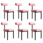 Upholstered Armless Dining Chairs Nordic Style Low Back Side Chair for Dining Room
