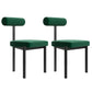 Upholstered Armless Dining Chairs Nordic Style Low Back Side Chair for Dining Room