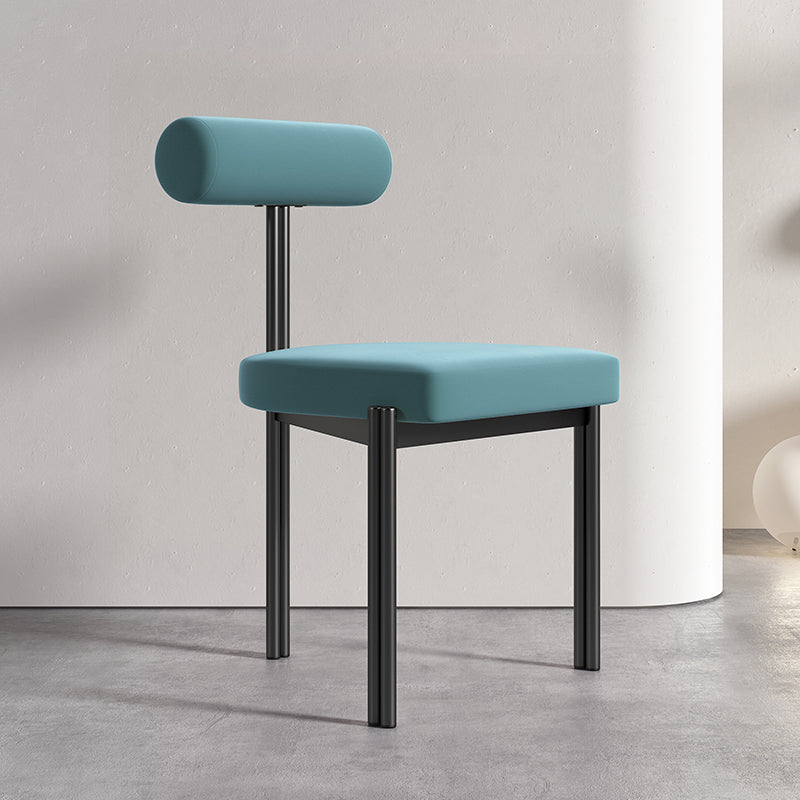 Upholstered Armless Dining Chairs Nordic Style Low Back Side Chair for Dining Room