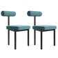 Upholstered Armless Dining Chairs Nordic Style Low Back Side Chair for Dining Room