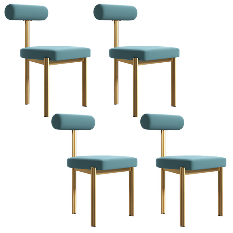 Upholstered Armless Dining Chairs Nordic Style Low Back Side Chair for Dining Room