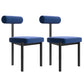 Upholstered Armless Dining Chairs Nordic Style Low Back Side Chair for Dining Room