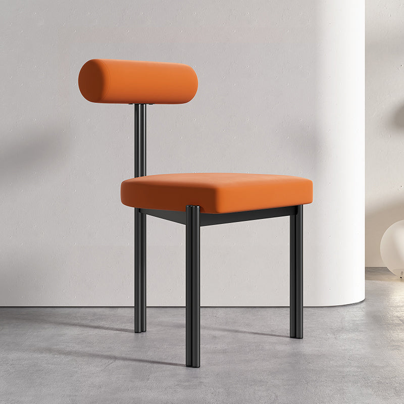 Upholstered Armless Dining Chairs Nordic Style Low Back Side Chair for Dining Room