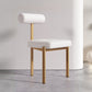 Upholstered Armless Dining Chairs Nordic Style Low Back Side Chair for Dining Room