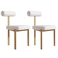 Upholstered Armless Dining Chairs Nordic Style Low Back Side Chair for Dining Room